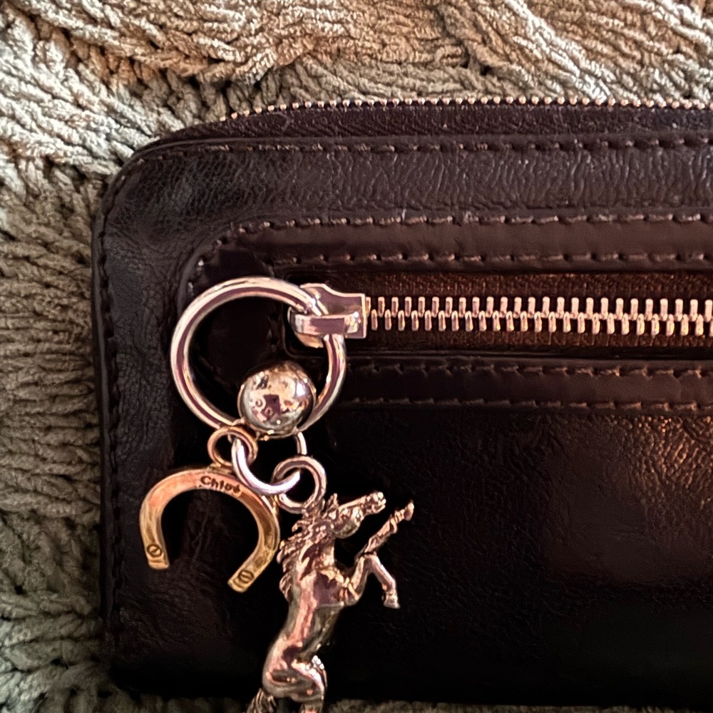 Rare Vintage Chloé Kerala Leather Continental Wallet with Charms - Black - Picture 6 of 9